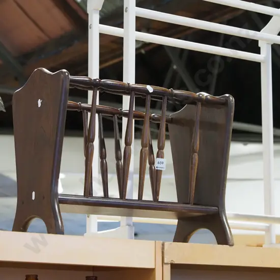 wooden magazine rack