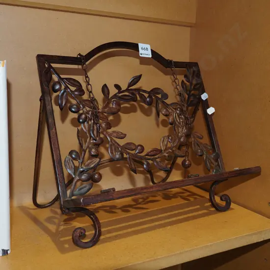 metal cookbook stand
