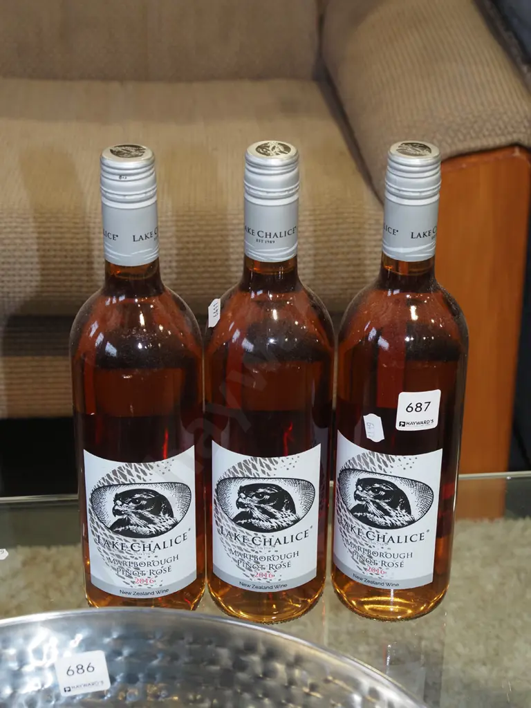 3x bottles Lake Chalice pinot rose 2016 Image 1++