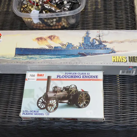 yet to be assembled models of HMS Nelson, Fowler Class Ploughing Engine