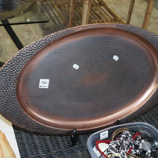 beaten copper tray 