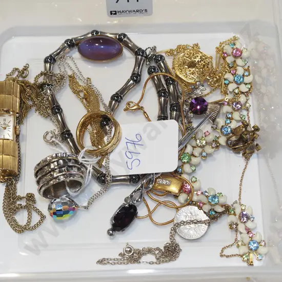 tray of costume jewellery