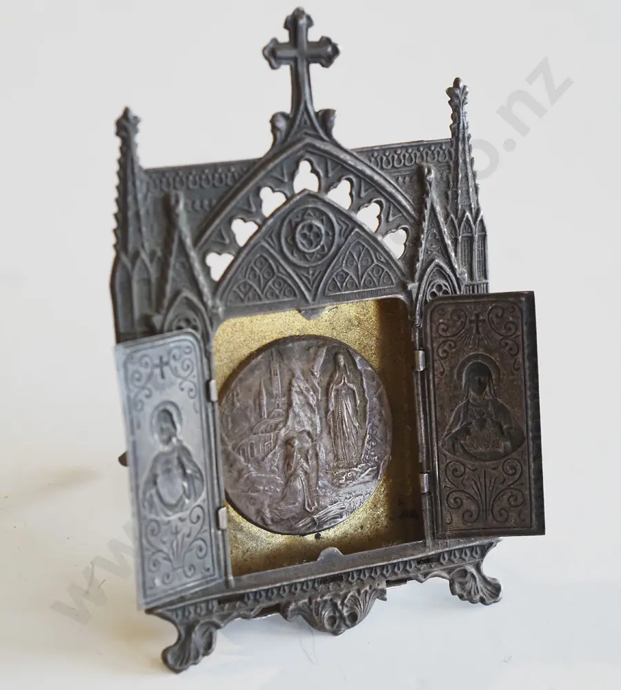 box; costume jewellery & small religious trinket Image 1++