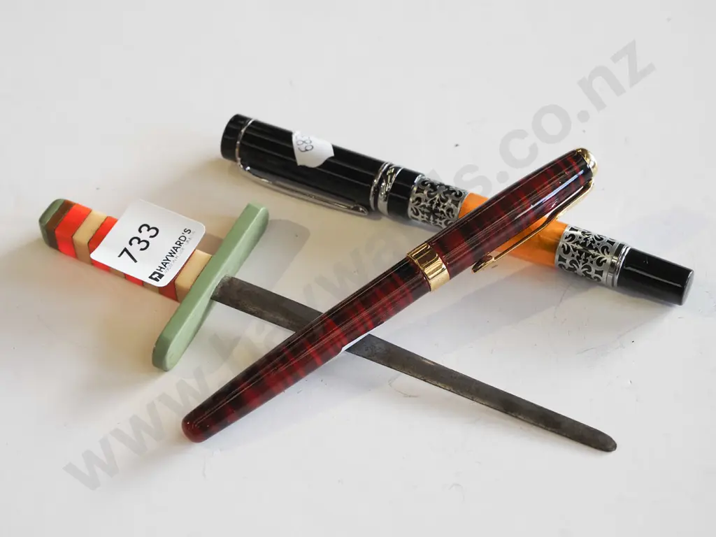 letter opener & 2 pens Image 1++