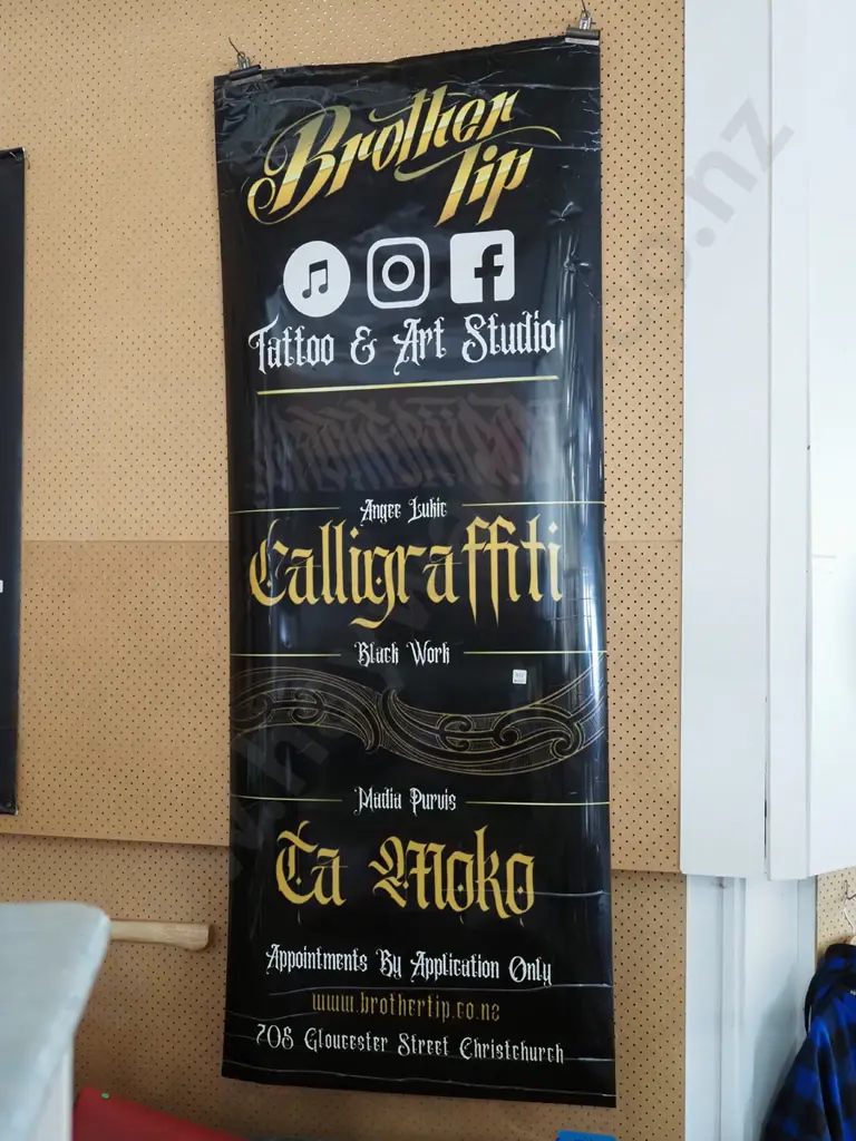 laminated advertising scroll for Brother Tip Tattoo And Art Studio L2000 Image 1++