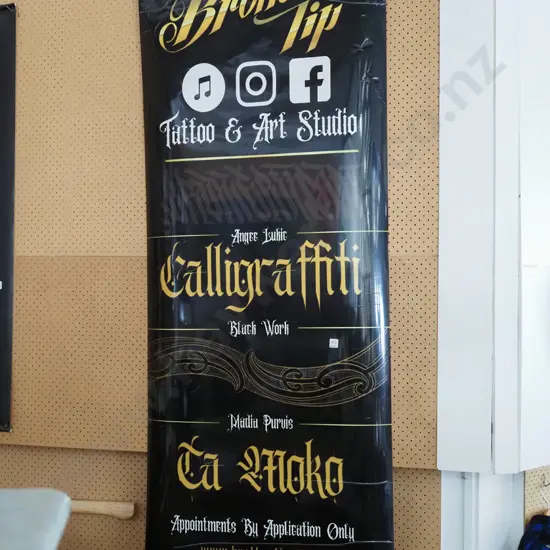 laminated advertising scroll for Brother Tip Tattoo And Art Studio L2000
