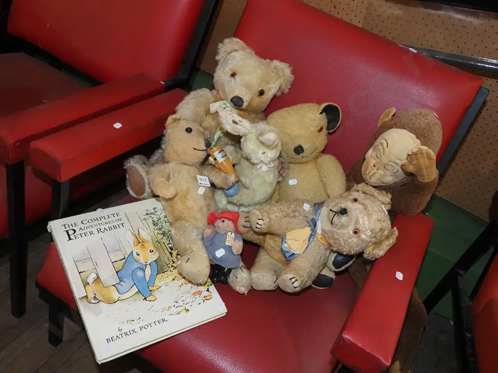 assorted teddy bears, rabbits, Beatrix Potter book Image 1++