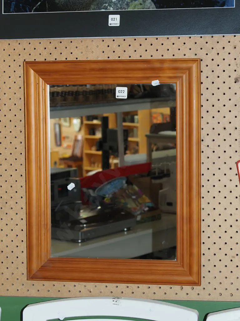 small wood framed wall mirror Image 1++