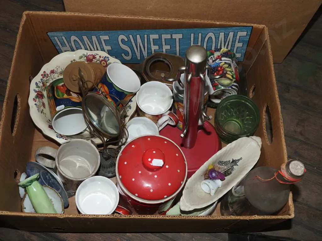 box; coffee cups, vases, bowls, canisters etc Image 1++