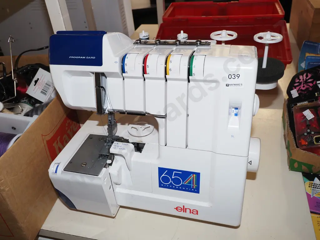 Elna 654 spool overlocker and accessories and threads Image 1++