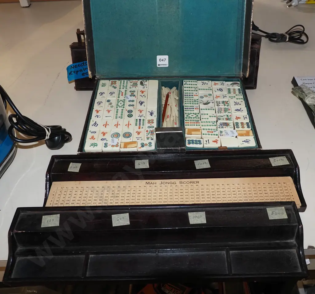 mahjongg and 4 boards- 2 need attention Image 1++