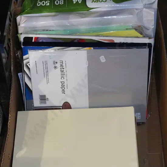 box; various papers and cards