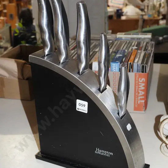 Hampton and Mason knives and block