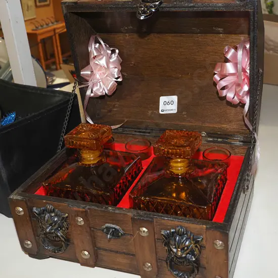 novelty treasure chest decanter