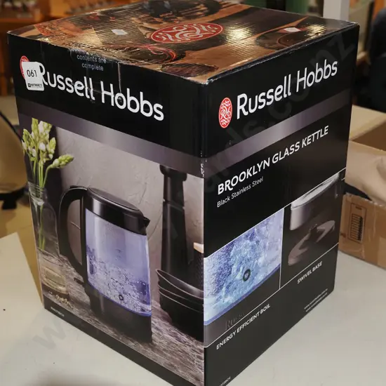 as boxed Russell Hobbs kettle