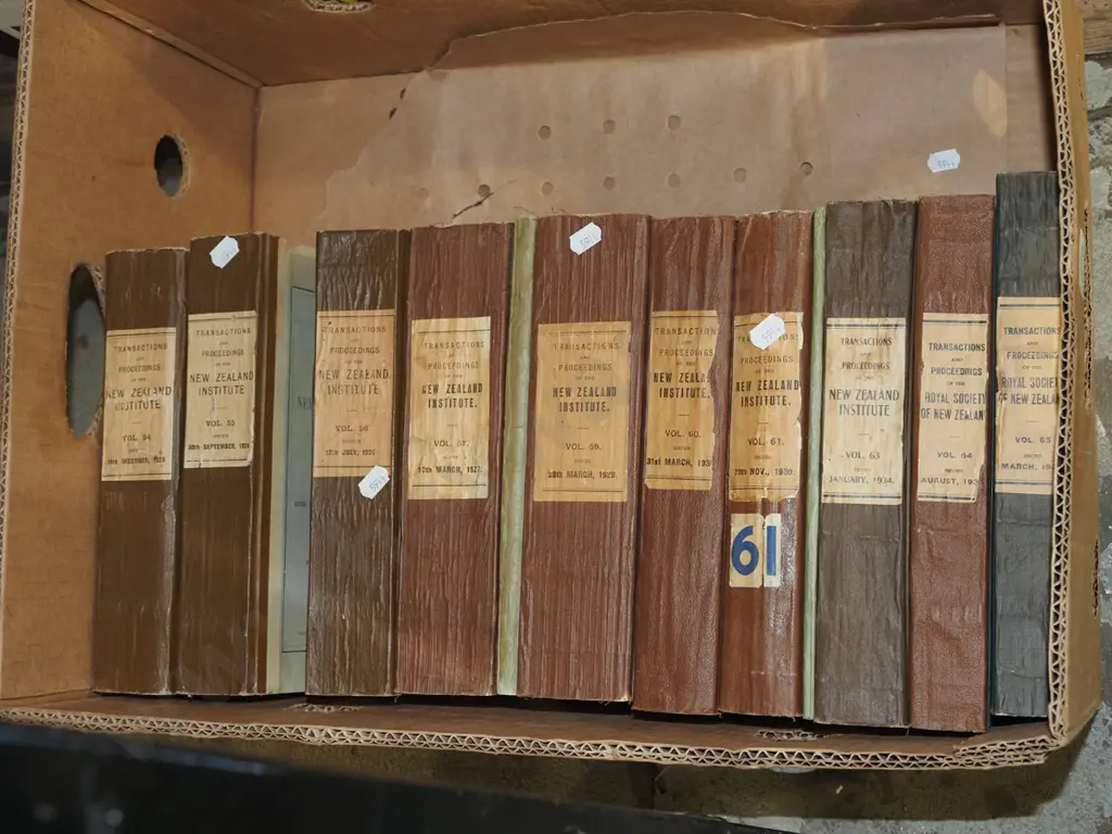 box; Transactions and Procedures of the New Zealand Insititute 1920s and 1930s Image 1++