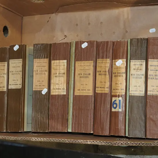 box; Transactions and Procedures of the New Zealand Insititute 1920s and 1930s