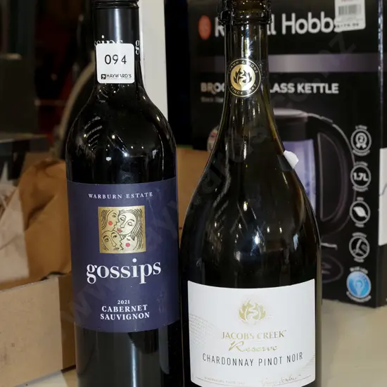 Gossip's 2021 cabernet sauvignon, Jacobs Reserve chardonnay pinot noir