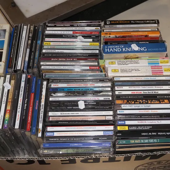 box of CDs