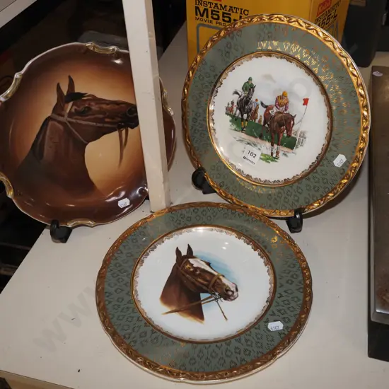 3x horse related plates