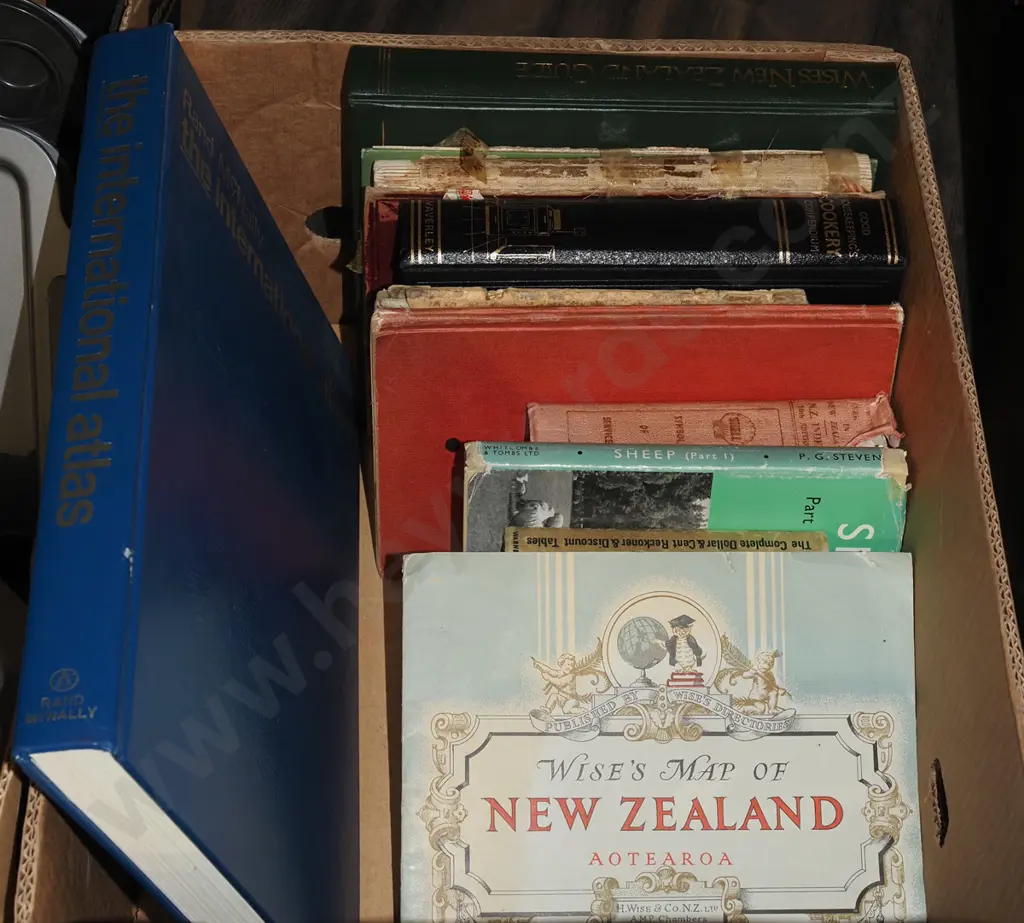 box of various books, maps Image 1++