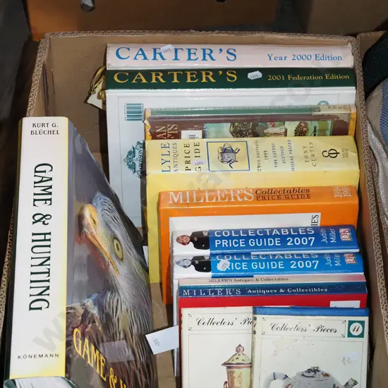 antique reference books, game and hunting coffee table books