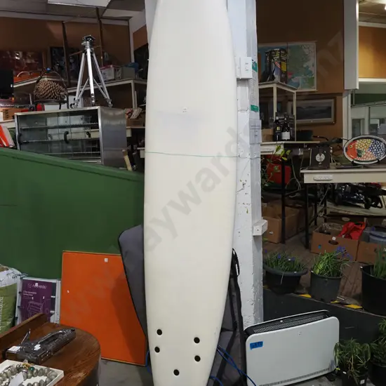 foam topped surf board and soft case L1410