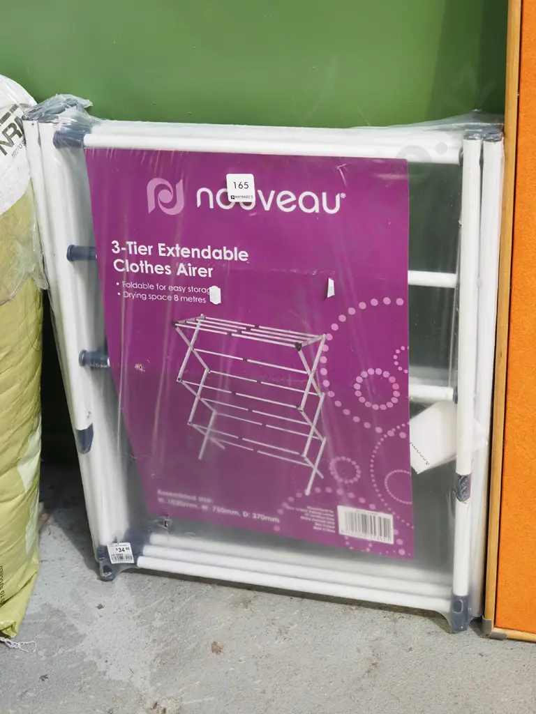 as new 3 tier extendable clothes airer Image 1++