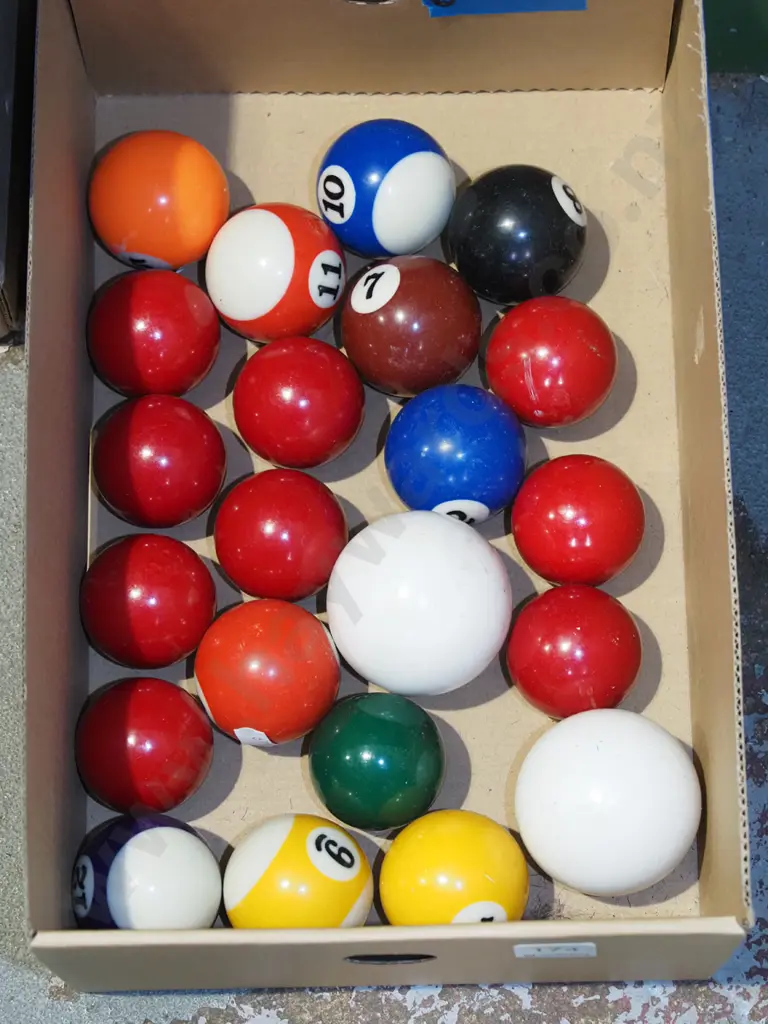 box; pool balls Image 1++
