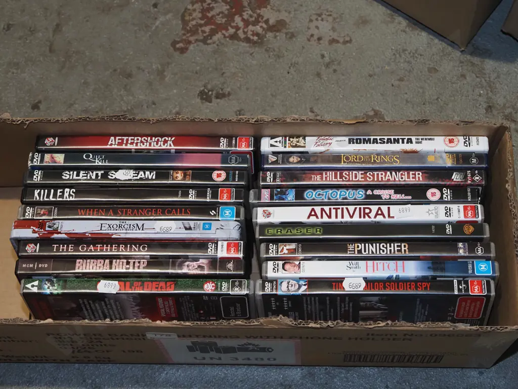 box of DVDs Image 1++