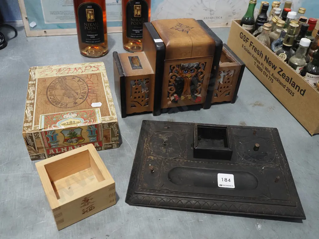 retorer's inkwell set, cigar box, cigarette container Image 1++