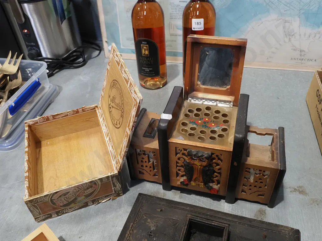 retorer's inkwell set, cigar box, cigarette container Image 1++