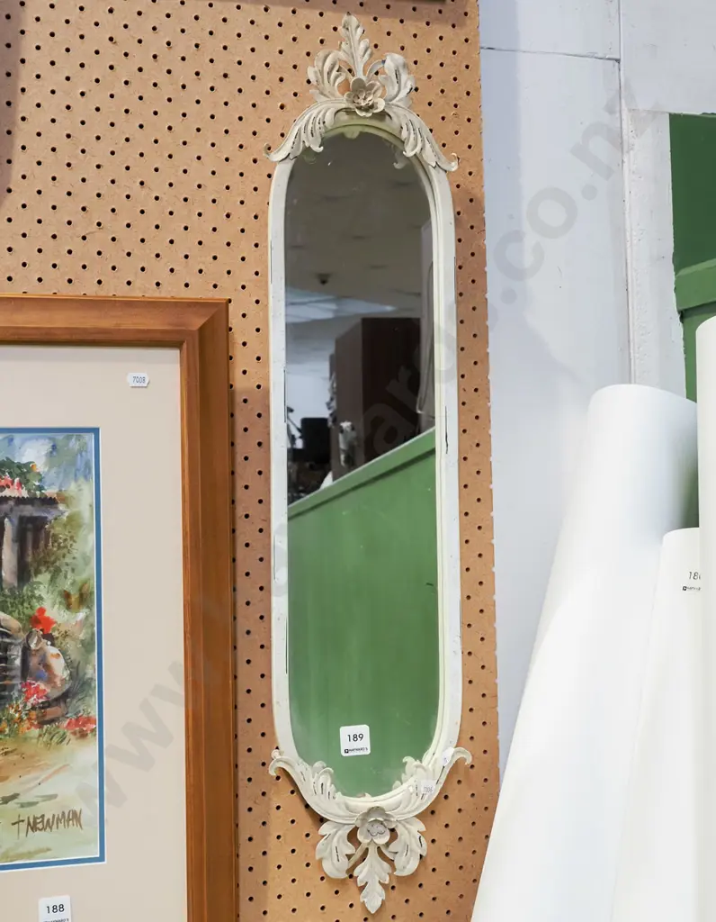reproduction ornate oval wall mirror H800 Image 1++