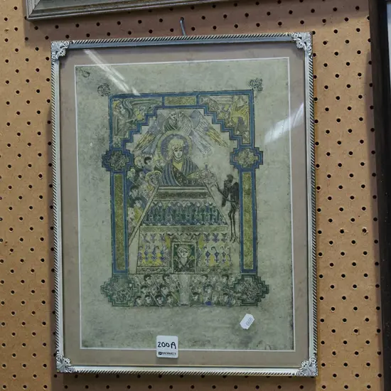 framed print - medieval manuscript