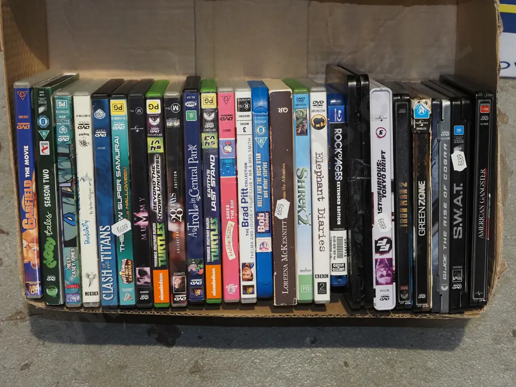 box of DVDs Image 1++