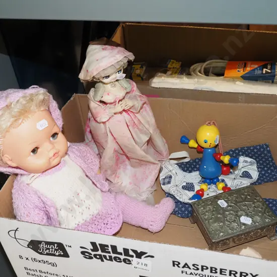 box; dolls, trinket box etc