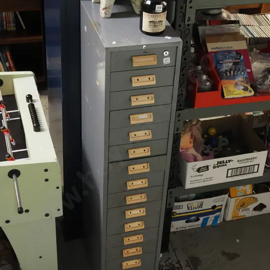 15 drawer filing cabinet H1390 W285 D420 - Key in Office