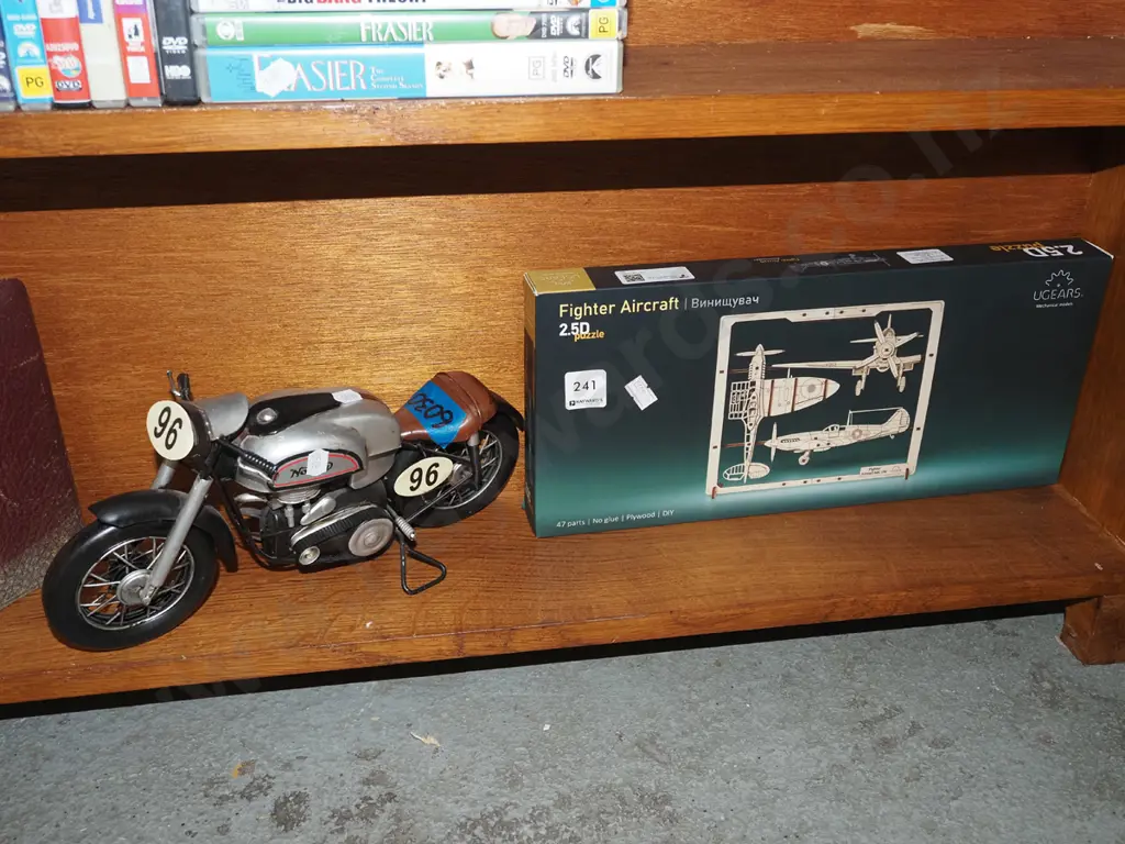 boxed yet to be assembled model of aircraft and motorcycle Image 1++