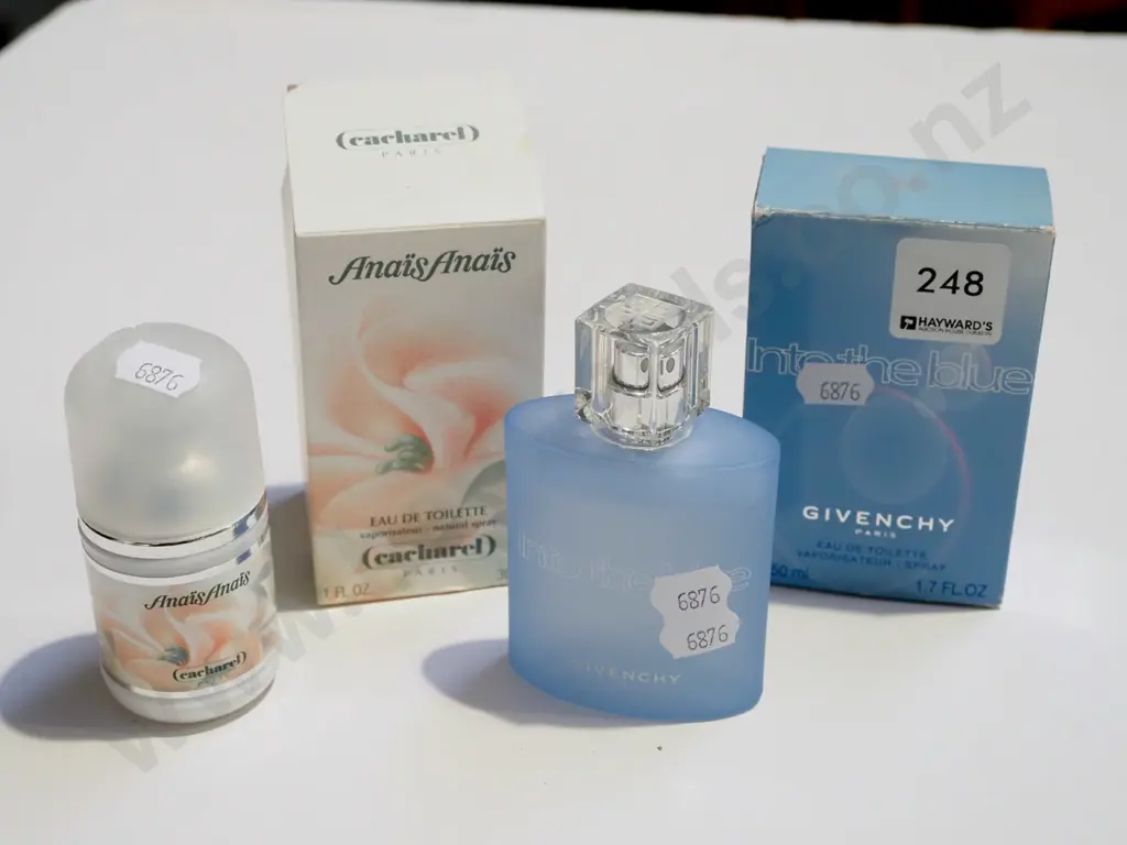 2x boxes of perfume, Givency Into The Blue eau de toilette 50ml & Cacharel Anais Anais eau de toilette 30ml Image 1++