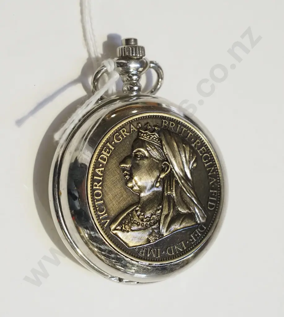 novelty penny themed pocket watch Image 1++