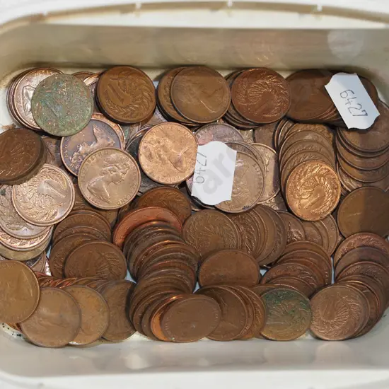 container of 1 cent coins
