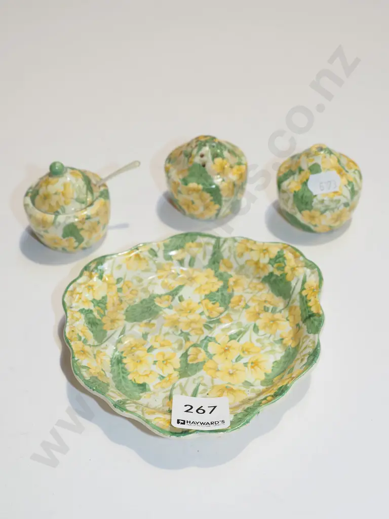 Crown Ducal floral condiment set Image 1++