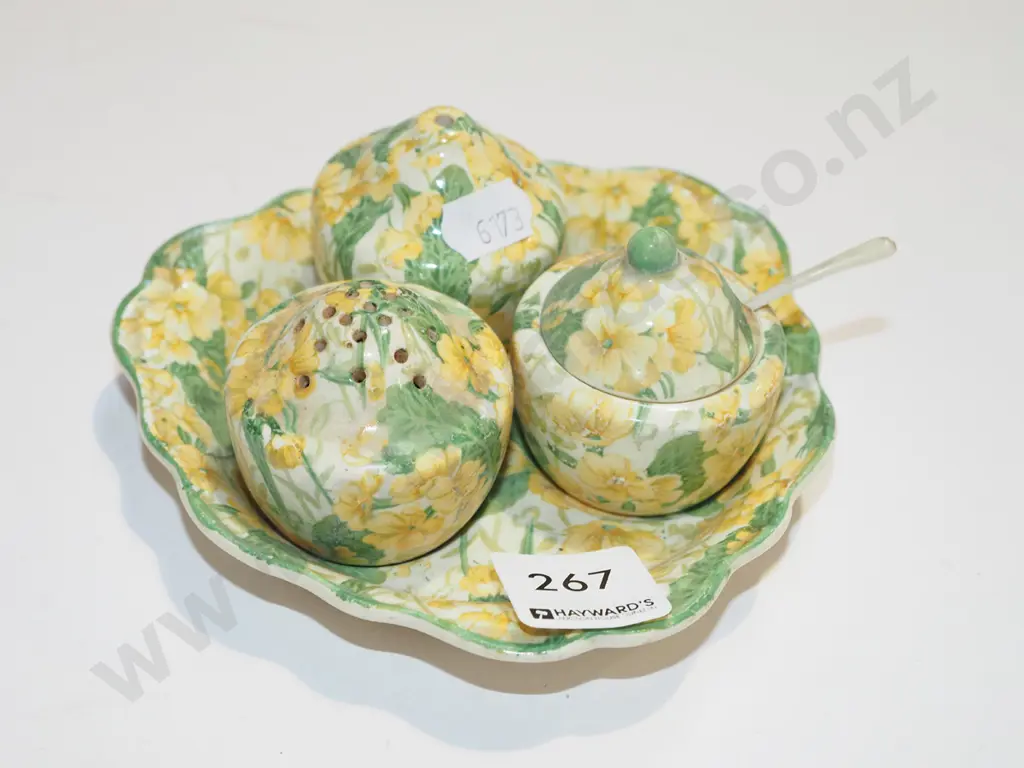 Crown Ducal floral condiment set Image 1++