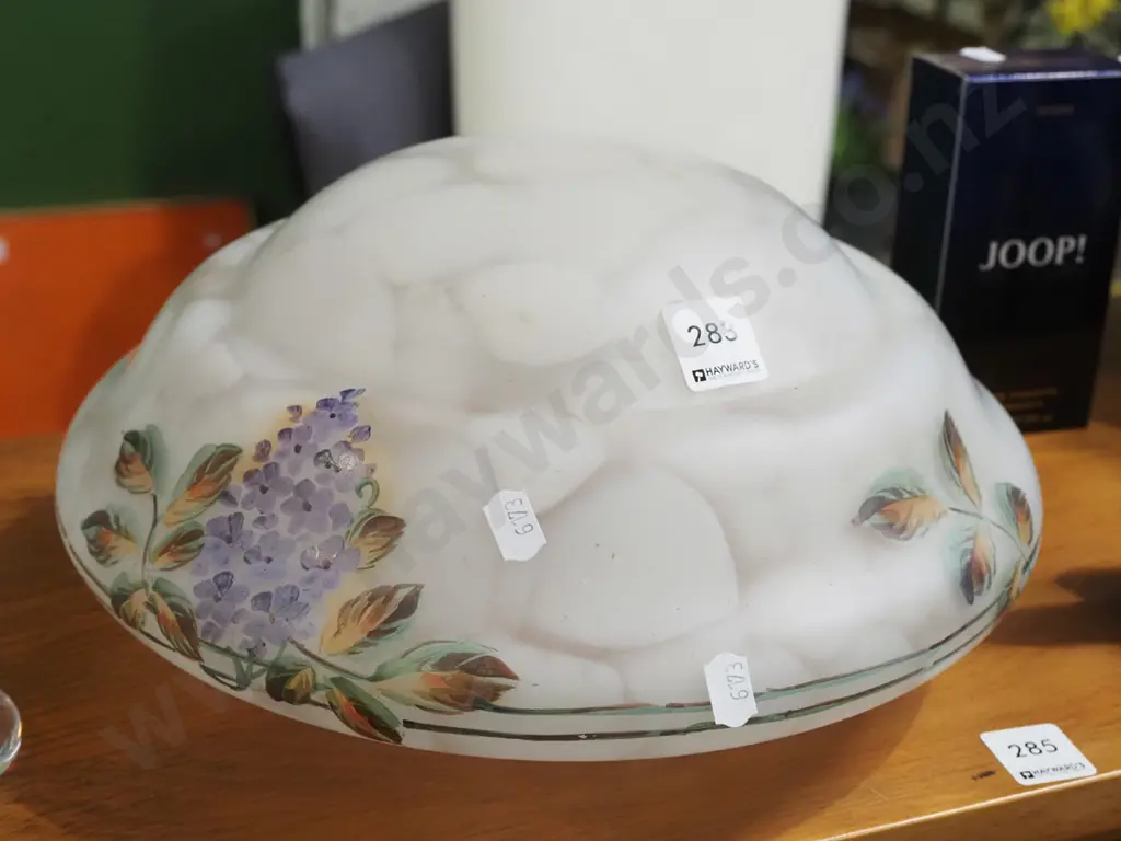 mottled hand painted glass light shade Image 1++