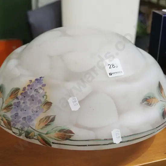 mottled hand painted glass light shade