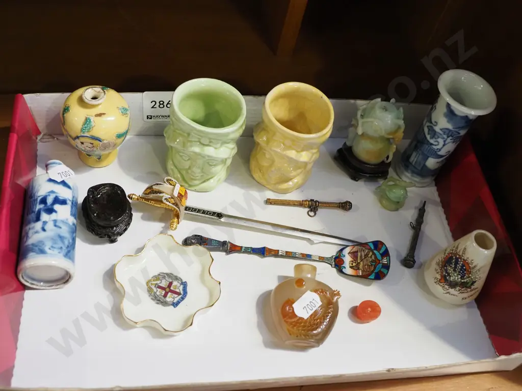tray; egg cups, letter openers, small vases etc Image 1++