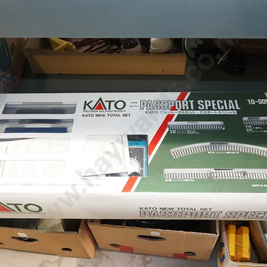 boxed Kato Precision N gauge railway set