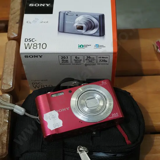 Sony cyber shot digital camera and case - no  charger