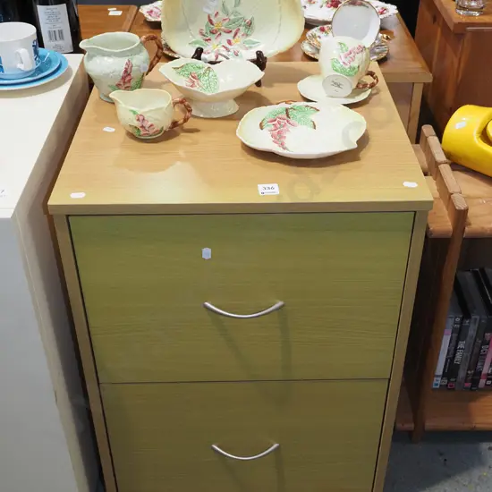 mdf veneer 2 drawer office filing cabinet