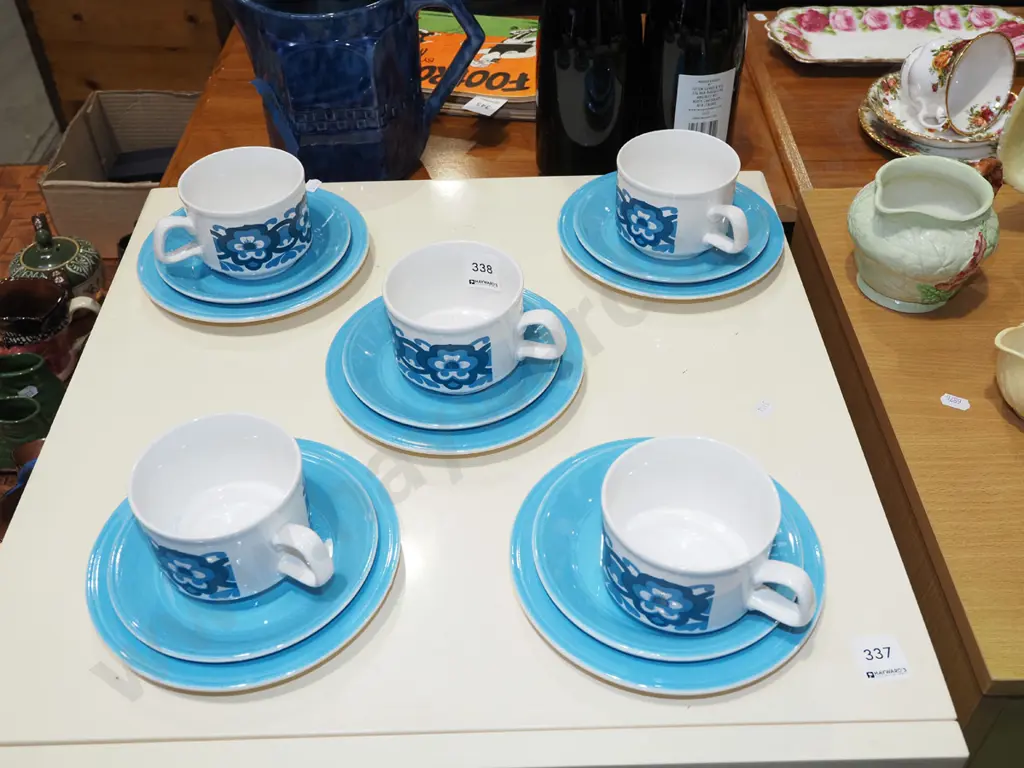 Staffordshire pottery mid century cups and saucers Image 1++